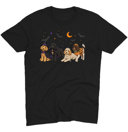 Cockapoo Halloween Lineup - Adult Unisex T-Shirt