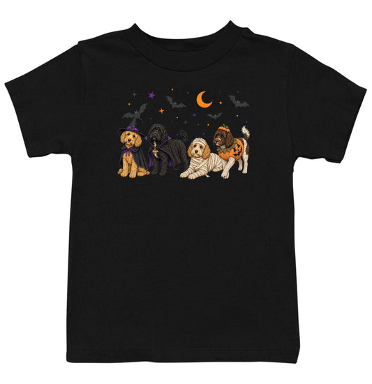 Cockapoo Halloween Lineup - Kids Unisex T-Shirt