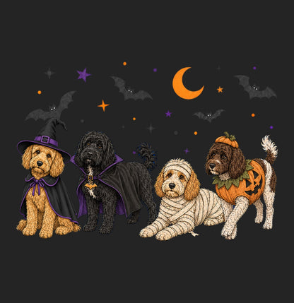 Cockapoo Halloween Lineup - Women's Tri-Blend T-Shirt