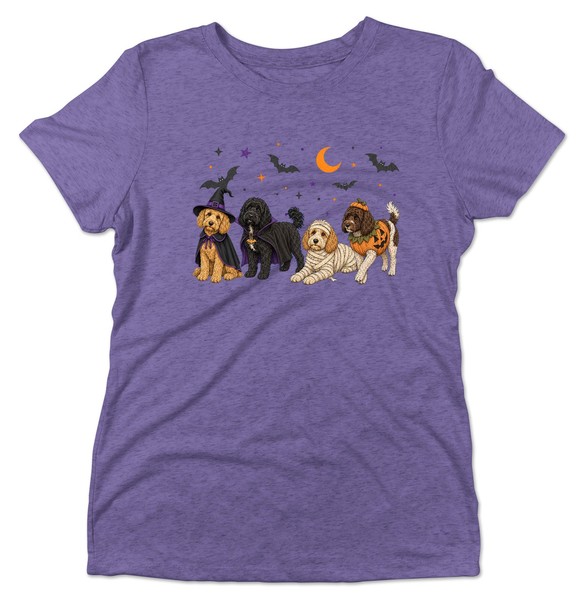Cockapoo Halloween Lineup - Women's Tri-Blend T-Shirt