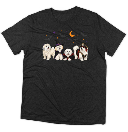 Coton de Tulear Halloween Lineup - Adult Tri-Blend T-Shirt