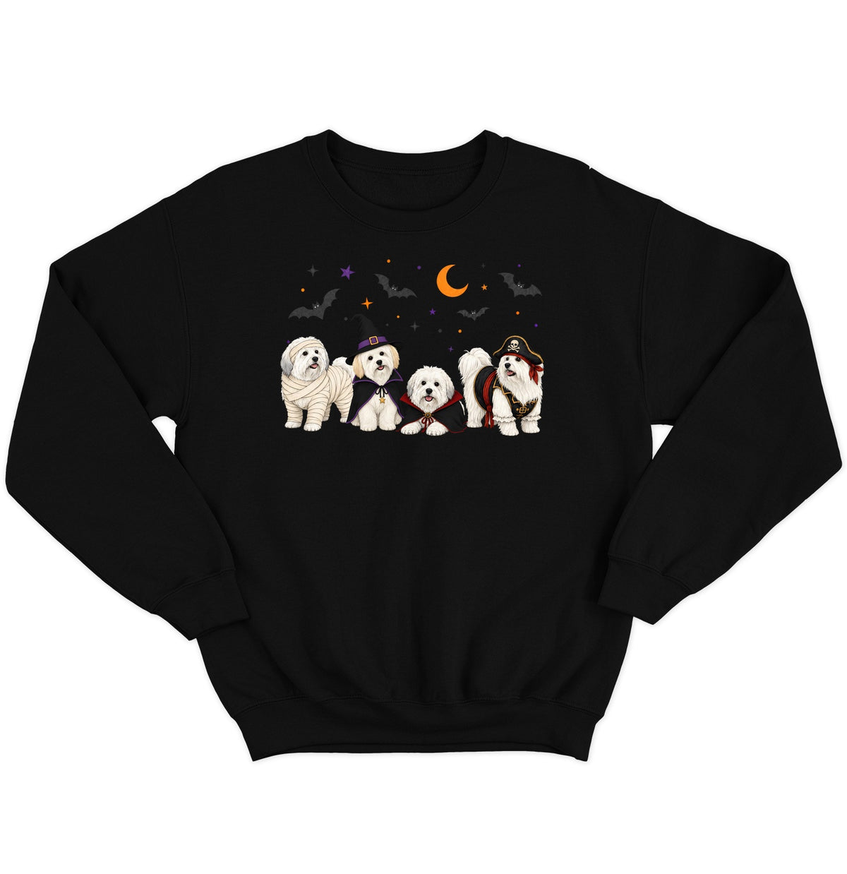 Coton de Tulear Halloween Lineup - Adult Unisex Crewneck Sweatshirt