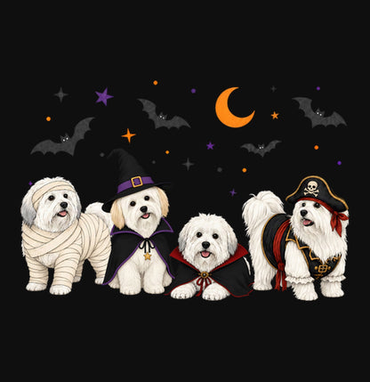 Coton de Tulear Halloween Lineup - Adult Unisex Crewneck Sweatshirt