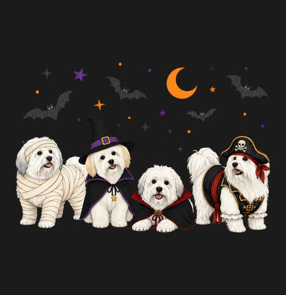Coton de Tulear Halloween Lineup - Adult Unisex T-Shirt