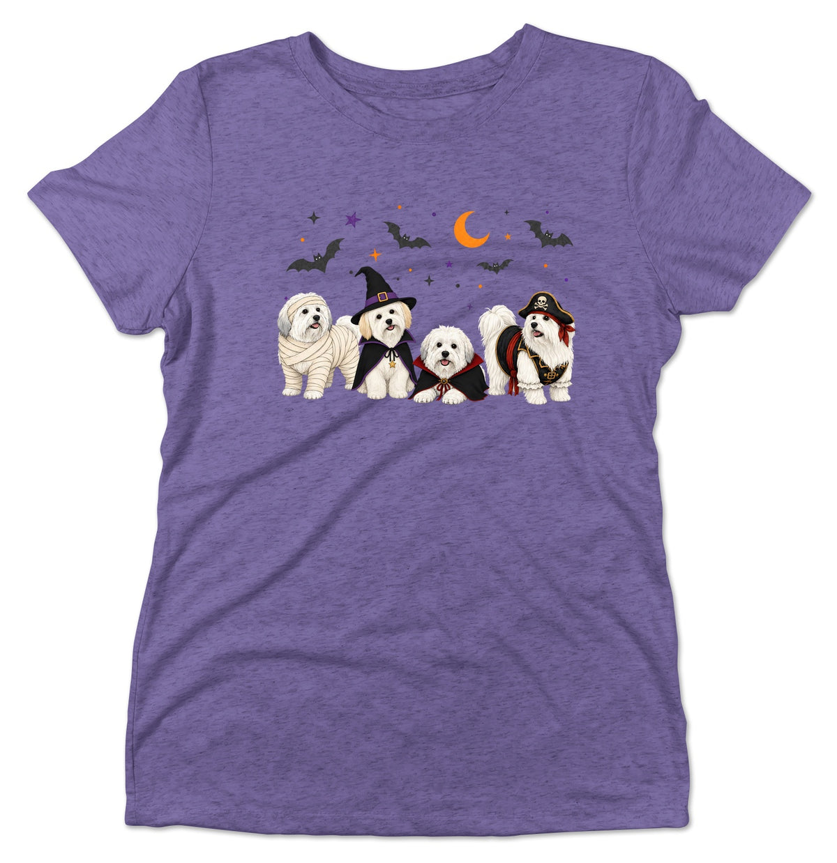 Coton de Tulear Halloween Lineup - Women's Tri-Blend T-Shirt