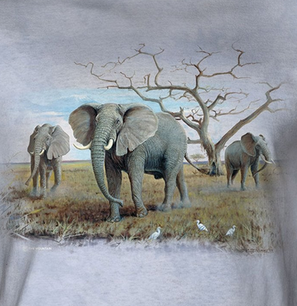 Three African Elephants - Adult Unisex T-Shirt