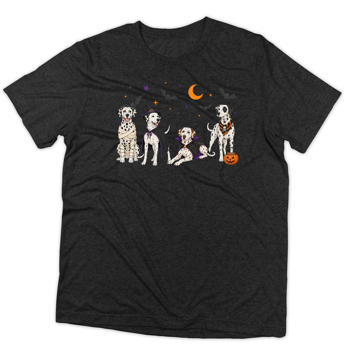 Dalmatian Halloween Lineup - Adult Tri-Blend T-Shirt