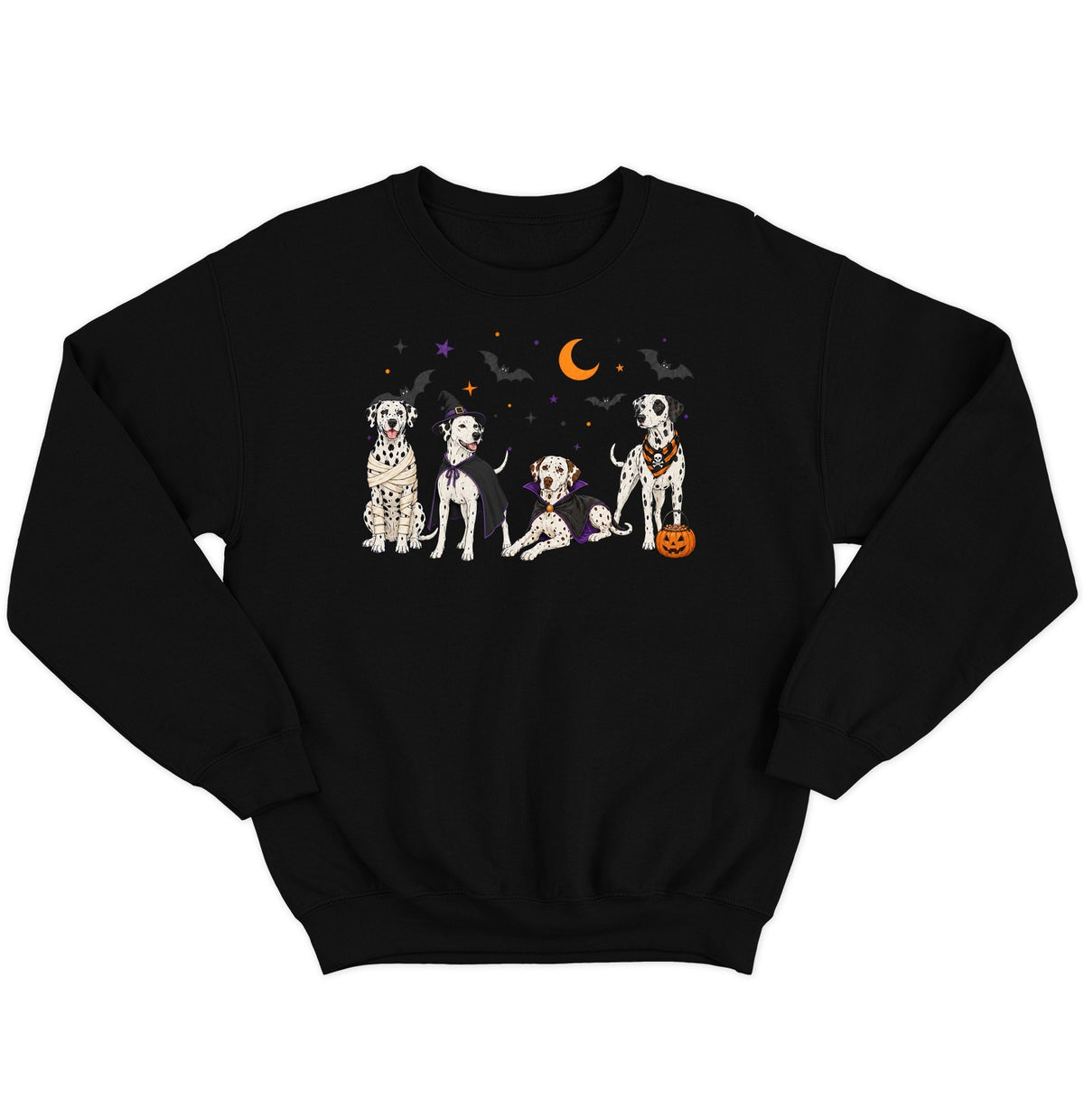 Dalmatian Halloween Lineup - Adult Unisex Crewneck Sweatshirt