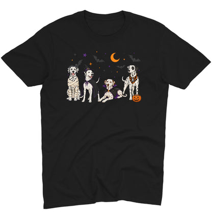 Dalmatian Halloween Lineup - Adult Unisex T-Shirt