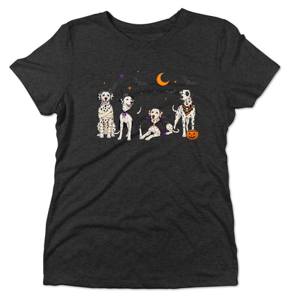 Dalmatian Halloween Lineup - Women's Tri-Blend T-Shirt