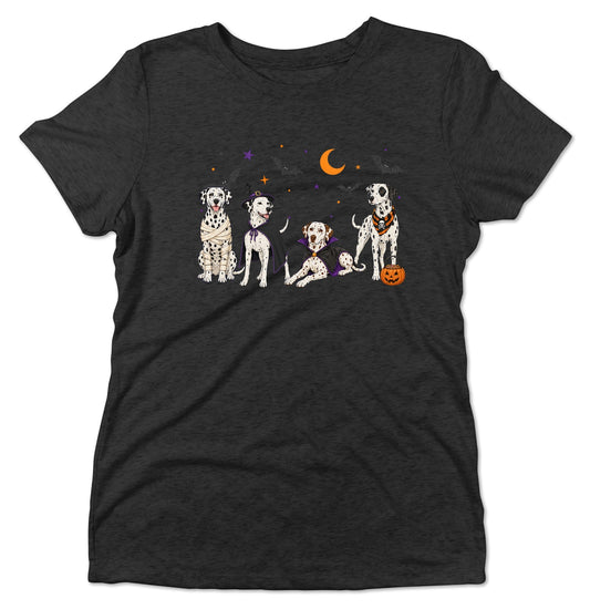 Dalmatian Halloween Lineup - Women's Tri-Blend T-Shirt