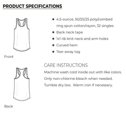 Summer Vibes Meerkat - Women's Tri-Blend Racerback Tank - Specs