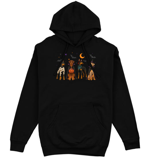 Doberman Pinscher Halloween Lineup - Adult Unisex Hoodie