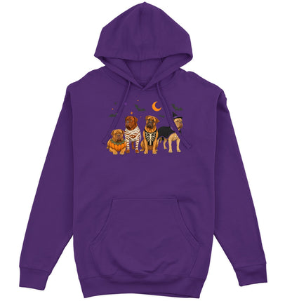 Dogue de Bordeaux Halloween Lineup - Adult Unisex Hoodie