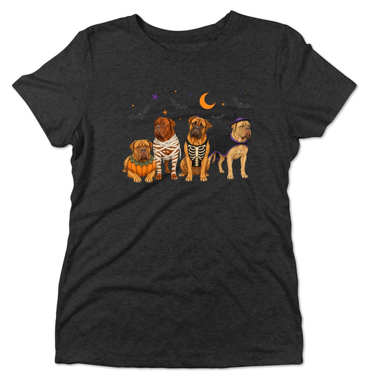 Dogue de Bordeaux Halloween Lineup - Women's Tri-Blend T-Shirt