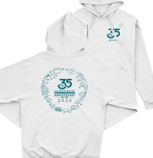 GRRMF Doodles - Adult Unisex Hoodie Sweatshirt - Grey - 2X-Large - White