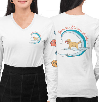 Jupiter Golden Jubilee - Women's V-Neck Long Sleeve T-Shirt