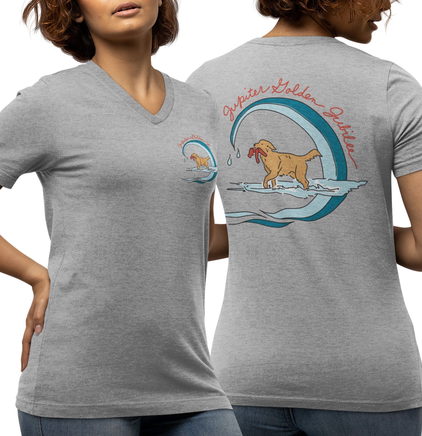 Jupiter Golden Jubilee - Women's V-Neck T-Shirt