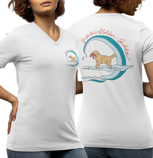 Jupiter Golden Jubilee - Women's V-Neck T-Shirt