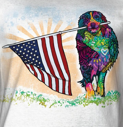 Russo Flag Up Dog - Adult Unisex T-Shirt
