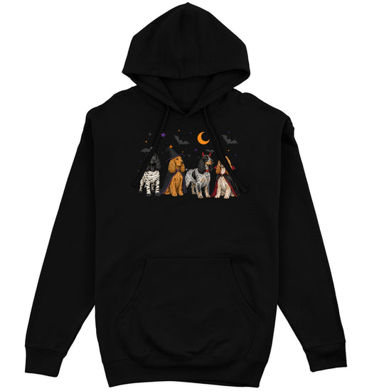 English Cocker Spaniel Halloween Lineup - Adult Unisex Hoodie