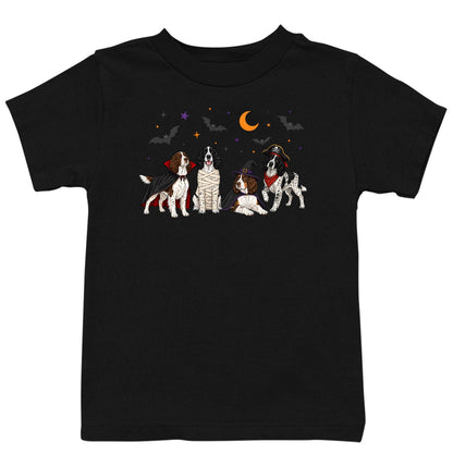 English Springer Spaniel Halloween Lineup - Kids Unisex T-Shirt