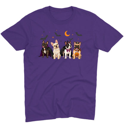 French Bulldog Halloween Lineup - Adult Unisex T-Shirt
