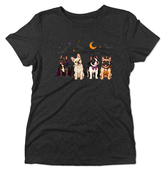 French Bulldog Halloween Lineup - Women's Tri-Blend T-Shirt