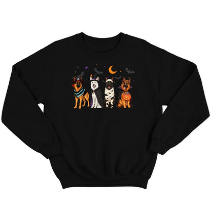 German Shepherd Halloween Lineup - Adult Unisex Crewneck Sweatshirt