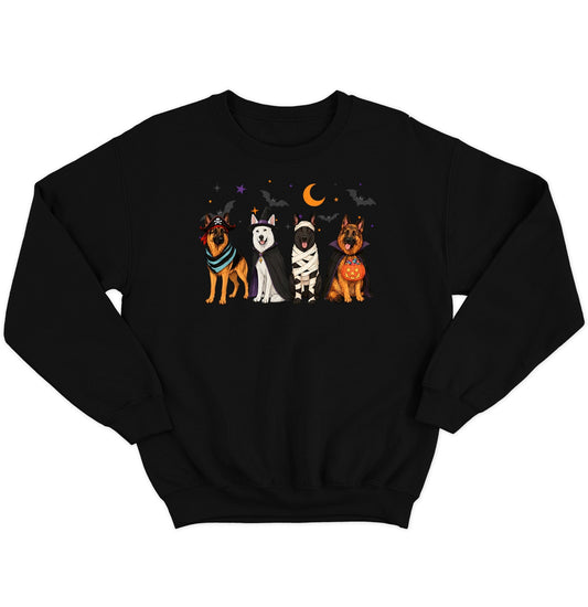 German Shepherd Halloween Lineup - Adult Unisex Crewneck Sweatshirt