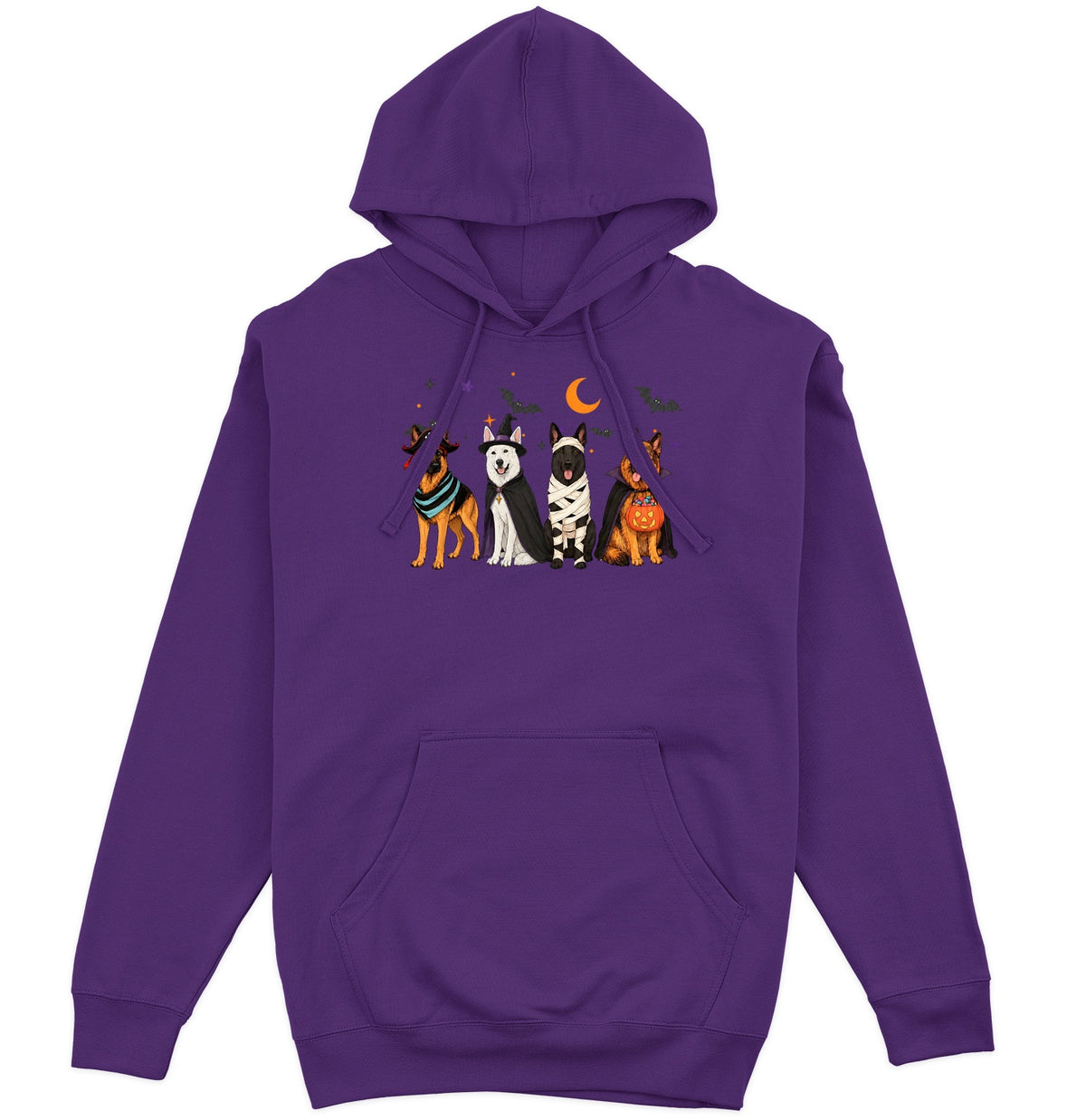 German Shepherd Halloween Lineup - Adult Unisex Hoodie