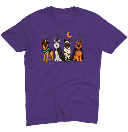 German Shepherd Halloween Lineup - Adult Unisex T-Shirt