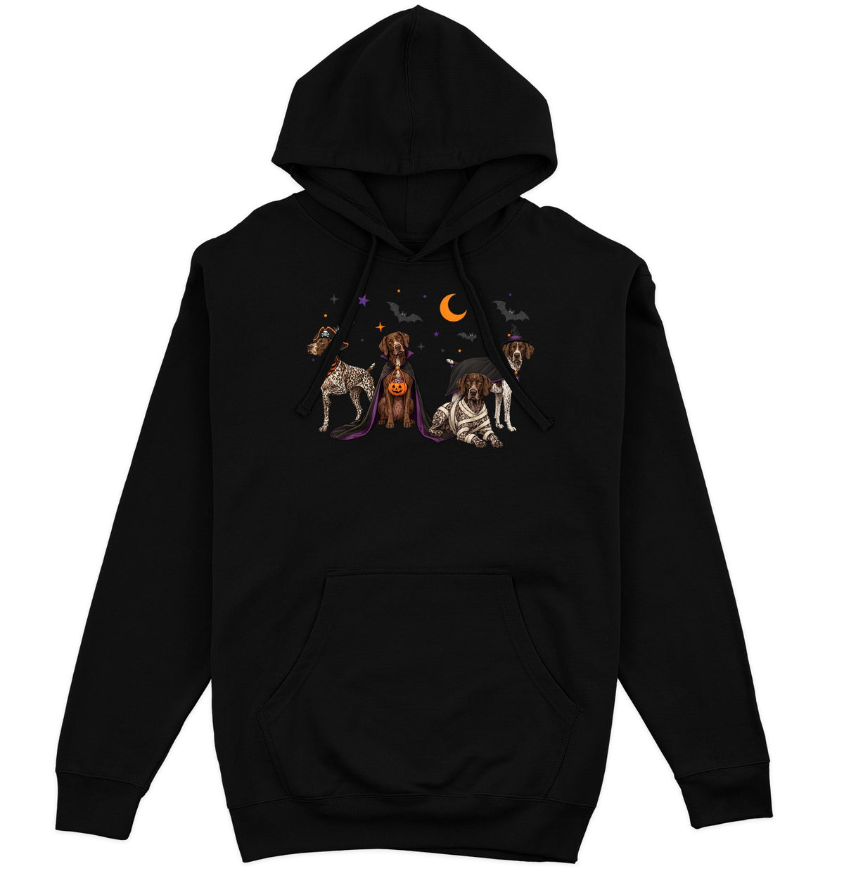 German Shorthaired Pointer Halloween Lineup - Adult Unisex Hoodie