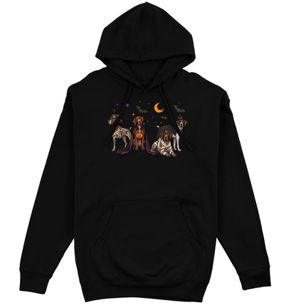 German Shorthaired Pointer Halloween Lineup - Adult Unisex Hoodie