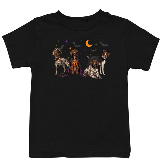German Shorthaired Pointer Halloween Lineup - Kids Unisex T-Shirt