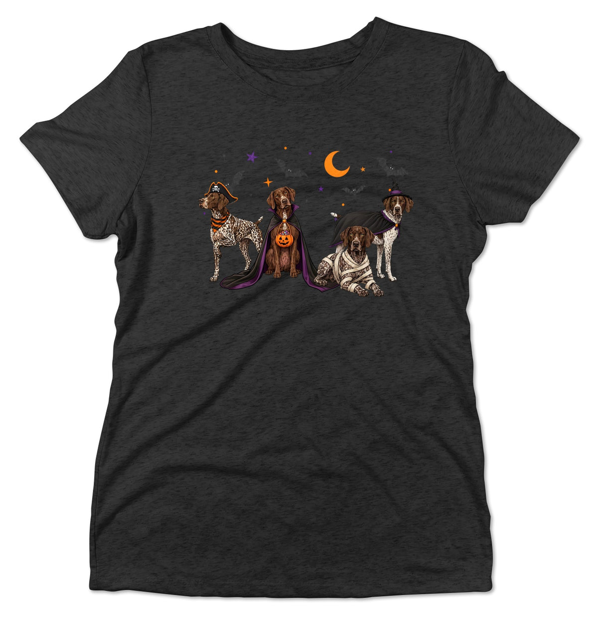 German Shorthaired Pointer Halloween Lineup - Women's Tri-Blend T-Shirt