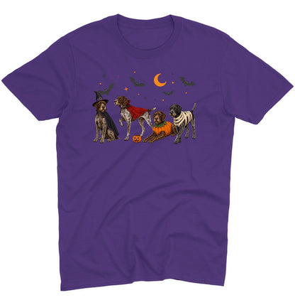 German Wirehaired Pointer Halloween Lineup - Adult Unisex T-Shirt