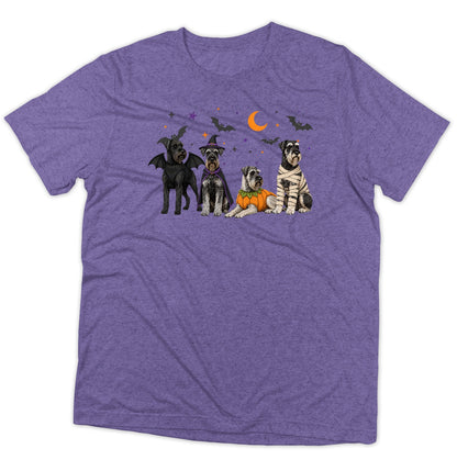 Giant Schnauzer Halloween Lineup - Adult Tri-Blend T-Shirt