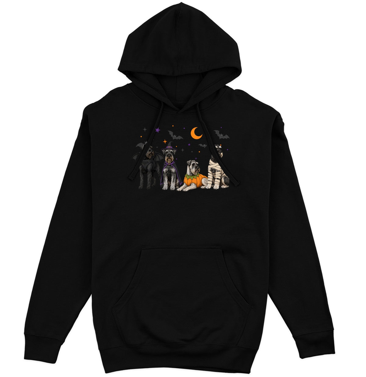 Giant Schnauzer Halloween Lineup - Adult Unisex Hoodie