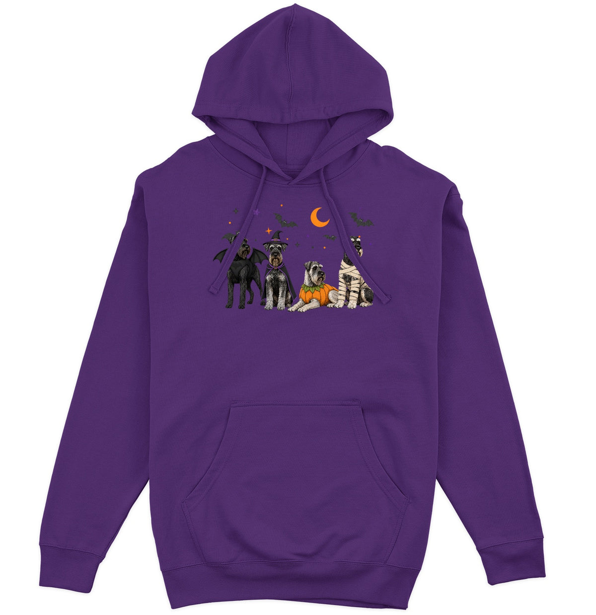 Giant Schnauzer Halloween Lineup - Adult Unisex Hoodie