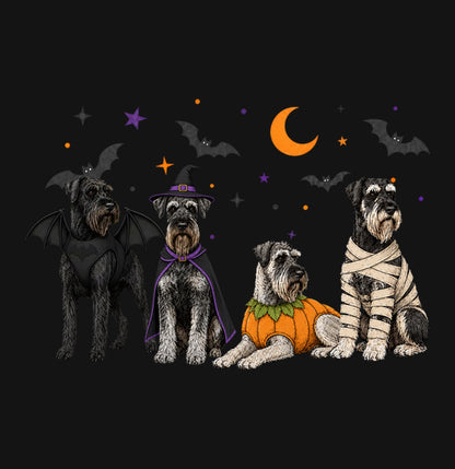 Giant Schnauzer Halloween Lineup - Kids Unisex T-Shirt