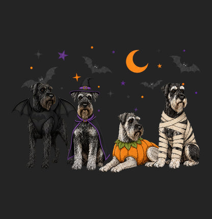Giant Schnauzer Halloween Lineup - Women's Tri-Blend T-Shirt