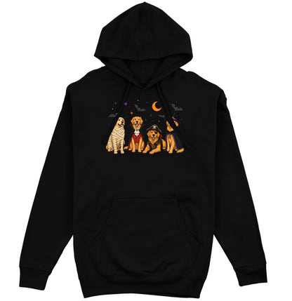 Golden Retriever Halloween Lineup - Adult Unisex Hoodie
