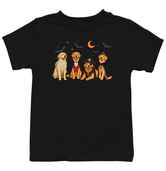 Golden Retriever Halloween Lineup - Kids Unisex T-Shirt
