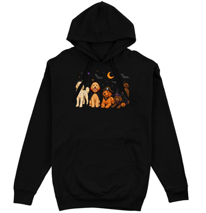 Goldendoodle Halloween Lineup - Adult Unisex Hoodie