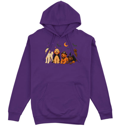 Goldendoodle Halloween Lineup - Adult Unisex Hoodie