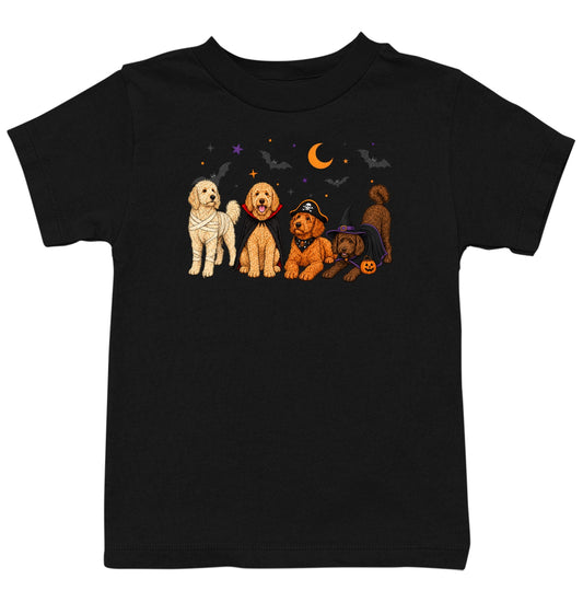 Goldendoodle Halloween Lineup - Kids Unisex T-Shirt