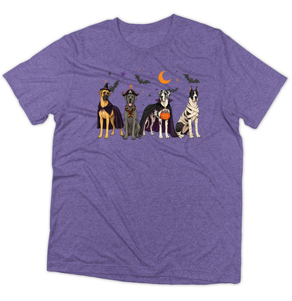 Great Dane Halloween Lineup - Adult Tri-Blend T-Shirt