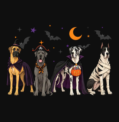 Great Dane Halloween Lineup - Adult Unisex Crewneck Sweatshirt