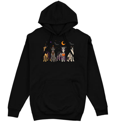 Great Dane Halloween Lineup - Adult Unisex Hoodie